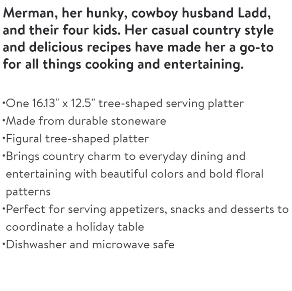 🎄 SALE New Pioneer Woman Merry Meadow Tree 16" Red Platter - Picture 5 of 6